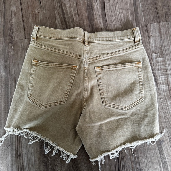 Faherty denim sunwashes raw hem jean shorts size 27  brown - Picture 4 of 7